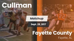Matchup: Cullman  vs. Fayette County  2017