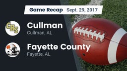 Recap: Cullman  vs. Fayette County  2017