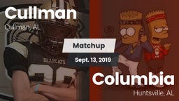 Matchup: Cullman  vs. Columbia  2019