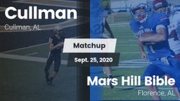Matchup: Cullman  vs. Mars Hill Bible  2020