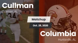 Matchup: Cullman  vs. Columbia  2020