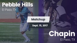 Matchup: Pebble Hills High Sc vs. Chapin  2017