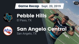 Recap: Pebble Hills  vs. San Angelo Central  2019