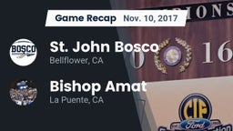 Recap: St. John Bosco  vs. Bishop Amat  2017