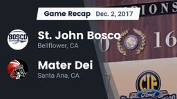 Recap: St. John Bosco  vs. Mater Dei  2017