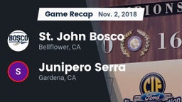 Recap: St. John Bosco  vs. Junipero Serra  2018