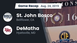 Recap: St. John Bosco  vs. DeMatha  2019