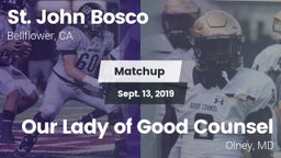 Matchup: St. John Bosco High vs. Our Lady of Good Counsel  2019