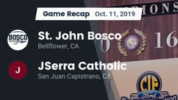 Recap: St. John Bosco  vs. JSerra Catholic  2019