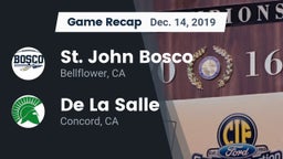 Recap: St. John Bosco  vs. De La Salle  2019
