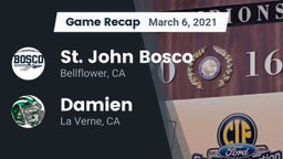 Recap: St. John Bosco  vs. Damien  2021