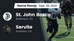 Recap: St. John Bosco  vs. Servite 2022