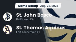 Recap: St. John Bosco  vs. St. Thomas Aquinas  2023