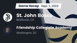 Recap: St. John Bosco  vs. Friendship Collegiate Academy  2023