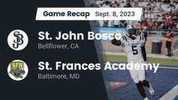 Recap: St. John Bosco  vs. St. Frances Academy  2023