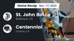 Recap: St. John Bosco  vs. Centennial  2023