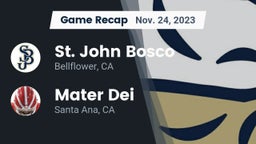 Recap: St. John Bosco  vs. Mater Dei  2023