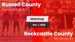 Matchup: Russell County High vs. Rockcastle County  2016