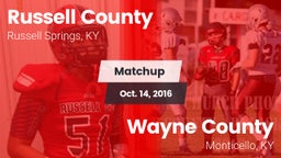 Matchup: Russell County High vs. Wayne County  2016