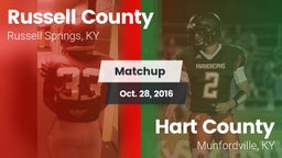 Matchup: Russell County High vs. Hart County  2016