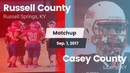 Matchup: Russell County High vs. Casey County  2017