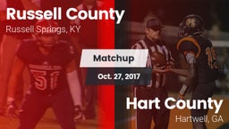 Matchup: Russell County High vs. Hart County  2017