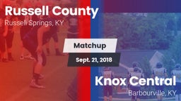 Matchup: Russell County High vs. Knox Central  2018