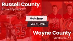 Matchup: Russell County High vs. Wayne County  2018