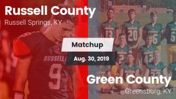 Matchup: Russell County High vs. Green County  2019