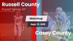 Matchup: Russell County High vs. Casey County  2019