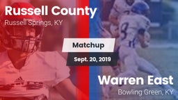 Matchup: Russell County High vs. Warren East  2019