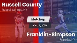 Matchup: Russell County High vs. Franklin-Simpson  2019