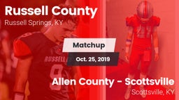 Matchup: Russell County High vs. Allen County - Scottsville  2019