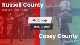Matchup: Russell County High vs. Casey County  2020