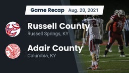 Recap: Russell County  vs. Adair County  2021
