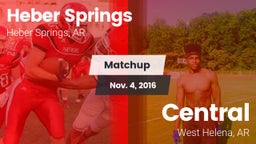 Matchup: Heber Springs High vs. Central  2016