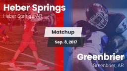 Matchup: Heber Springs High vs. Greenbrier  2017