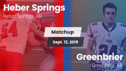 Matchup: Heber Springs High vs. Greenbrier  2019