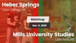 Matchup: Heber Springs High vs. Mills University Studies  2020