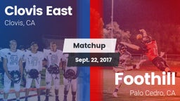 Matchup: Clovis East High vs. Foothill  2017