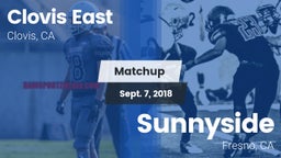 Matchup: Clovis East High vs. Sunnyside  2018