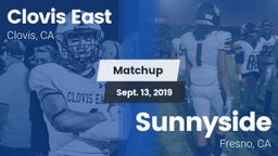 Matchup: Clovis East High vs. Sunnyside  2019