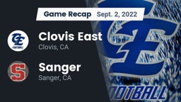 Recap: Clovis East  vs. Sanger  2022