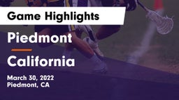 Piedmont  vs California  Game Highlights - March 30, 2022