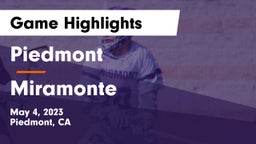 Piedmont  vs Miramonte  Game Highlights - May 4, 2023