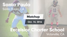 Matchup: Santa Paula High vs. Excelsior Charter School 2016