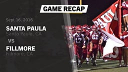 Recap: Santa Paula  vs. Fillmore  2016