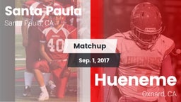 Matchup: Santa Paula High vs. Hueneme  2017