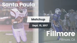 Matchup: Santa Paula High vs. Fillmore  2017