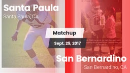 Matchup: Santa Paula High vs. San Bernardino  2017